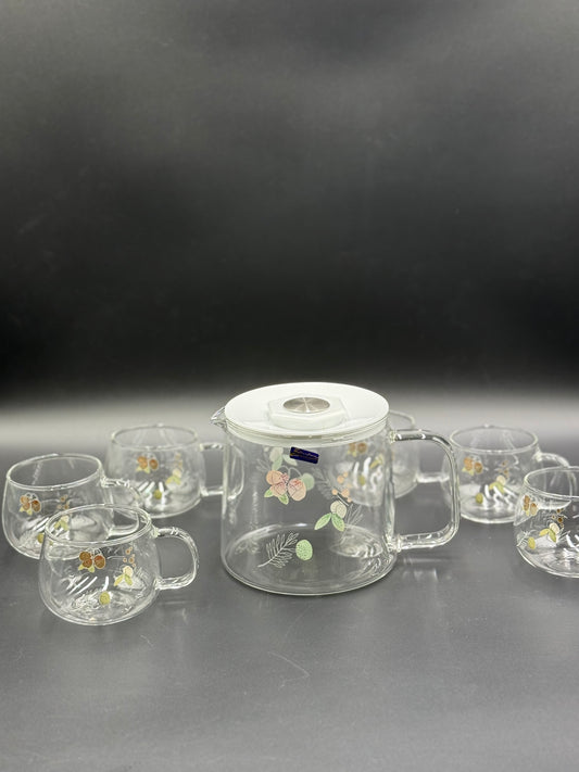 7 Pcs Heat Resistant Chinese Glass Kettle Set✨