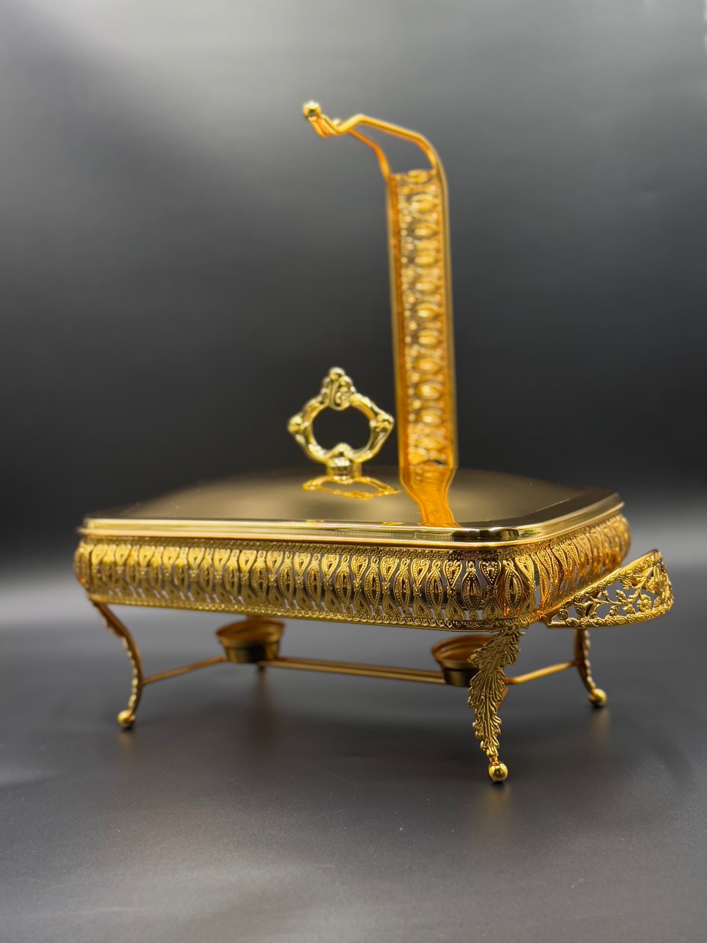 2L Rectangular Golden Buffet Dish with Hanging ✨