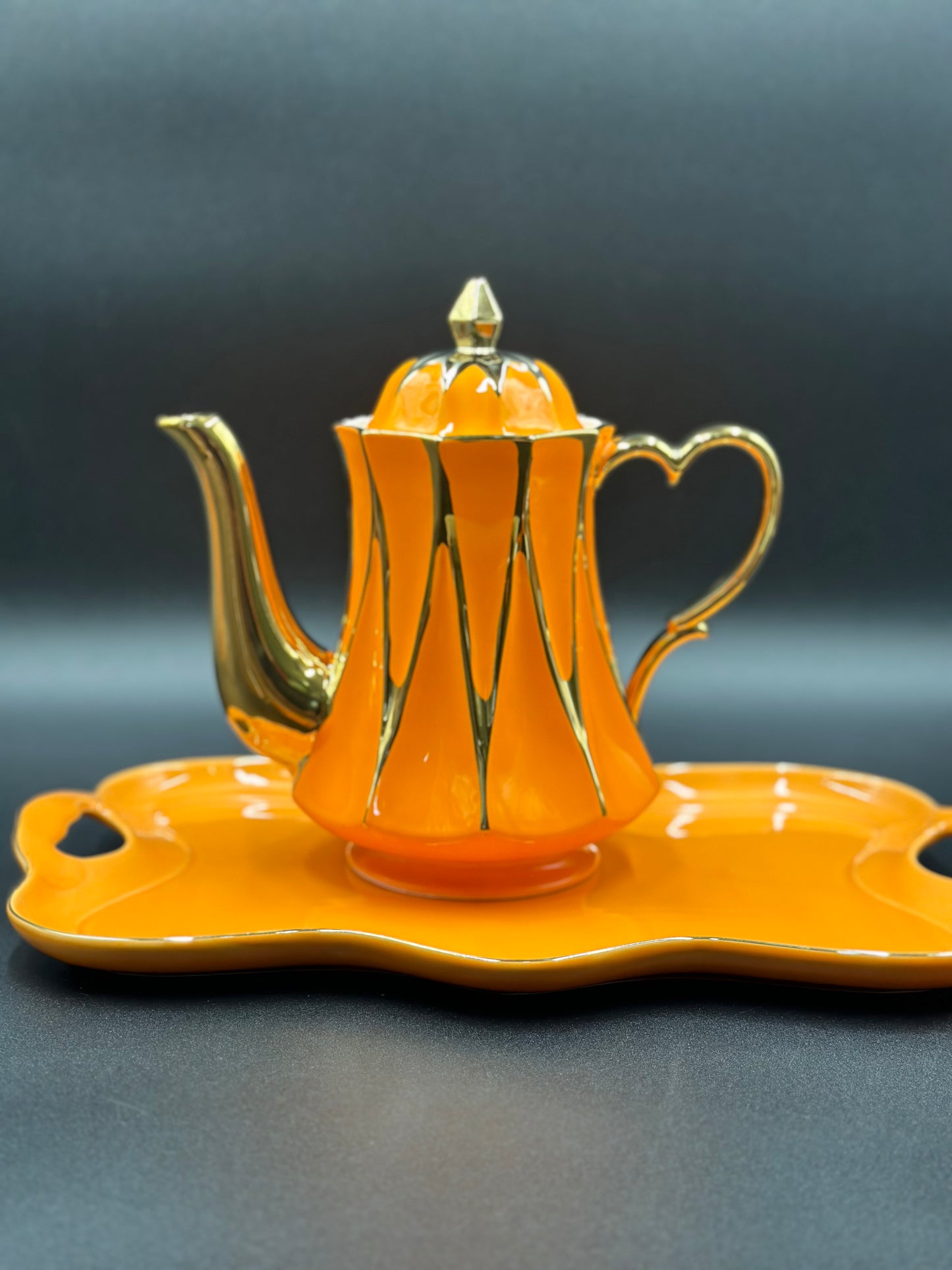 8 Pcs Imperial Luxury 24K Gold Plated Tea Set With Tray ☕️