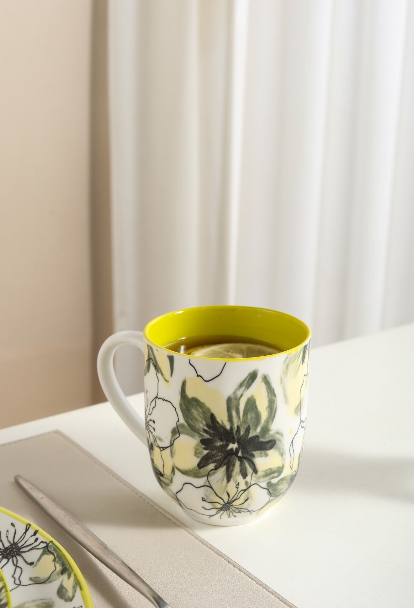 πΏ Lemon Bloom- 16 pcs Handmade Matte Ceramic Dinner Set