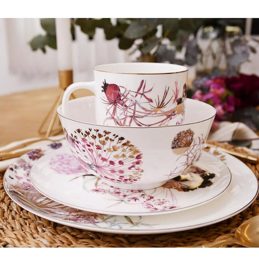 KOKEN Pink Golden Floral- 16 Pcs Dinnerware Set π½οΈ