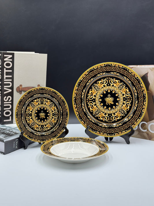 18 Pcs Versace Bone China Plate Set 👑