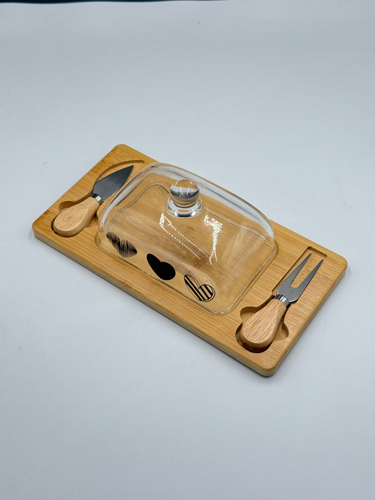 4 Pcs Rectangular Butter Dish with Glass Lid π§β¨