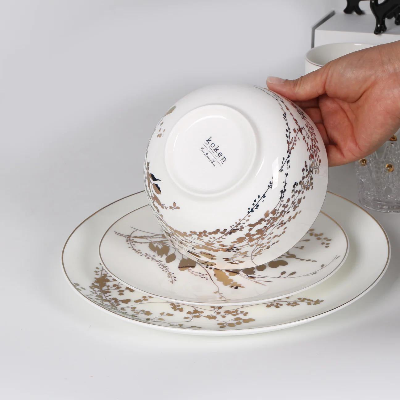 KOKEN White Gold Ginger- 16 Pcs Dinnerware Set 🍽️