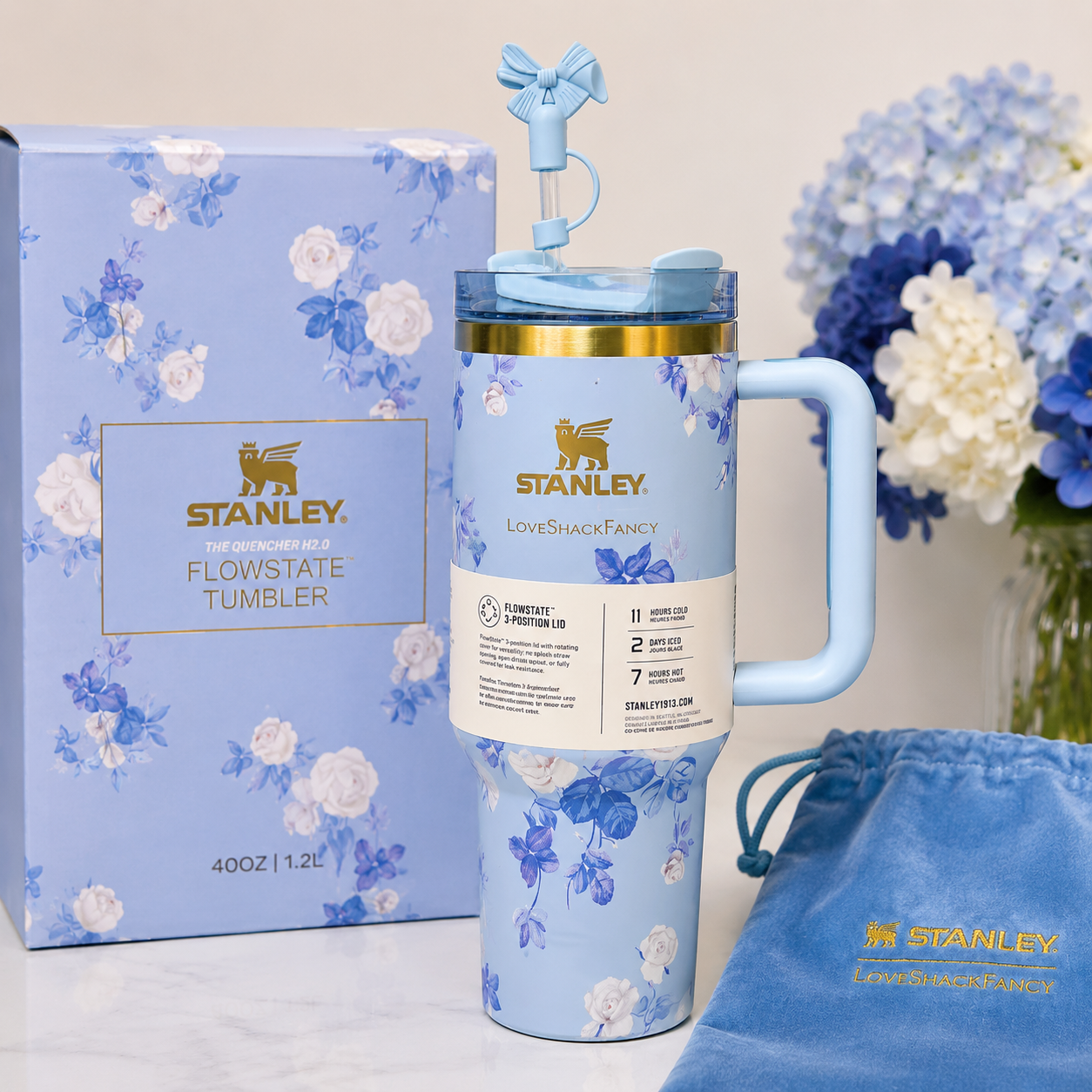 Stanley x LoveShackFancy Floral Quencher Tumbler 1.2L β Gift Box Edition