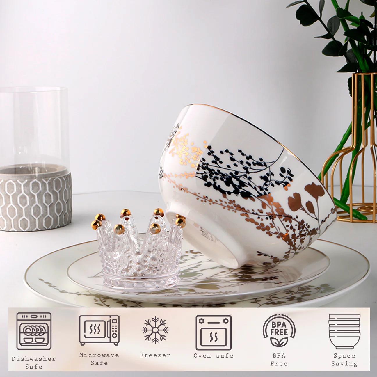 KOKEN White Gold Ginger- 16 Pcs Dinnerware Set 🍽️