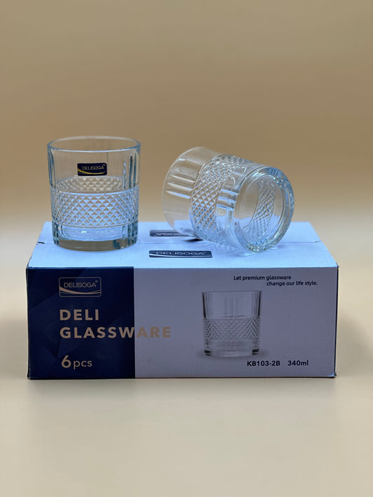 6 Pcs DELISOGA Fine Glass Set π₯β¨