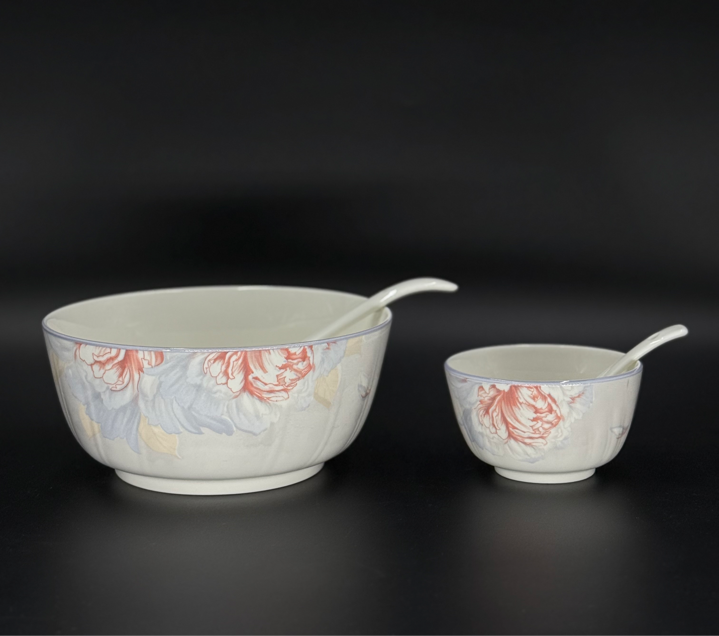 18 Pcs Matt Bone China Soft Bloom Breakfast Set 🌷