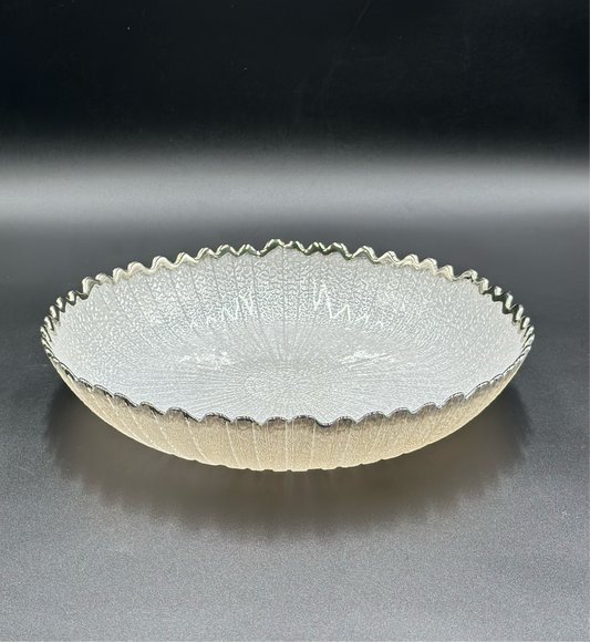 White Glass Round Turkish Platter β¨