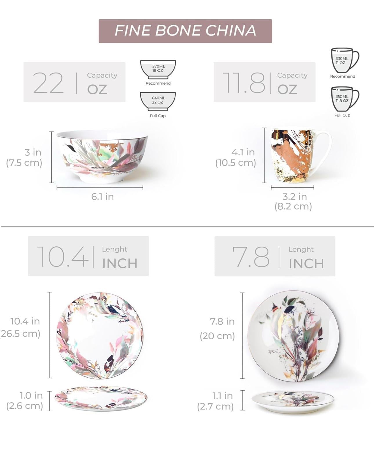 KOKEN Spring Floral- 16 Pcs Dinnerware Set 🍽️