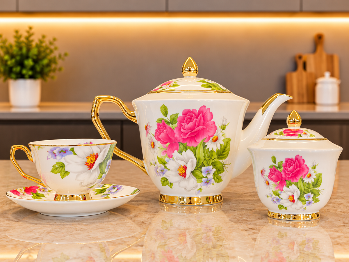 24 Pcs Petal Grace Tea Set