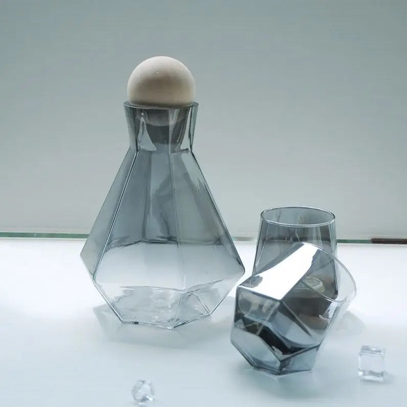 7 Pcs Gray Turkish Glass Water Set š„