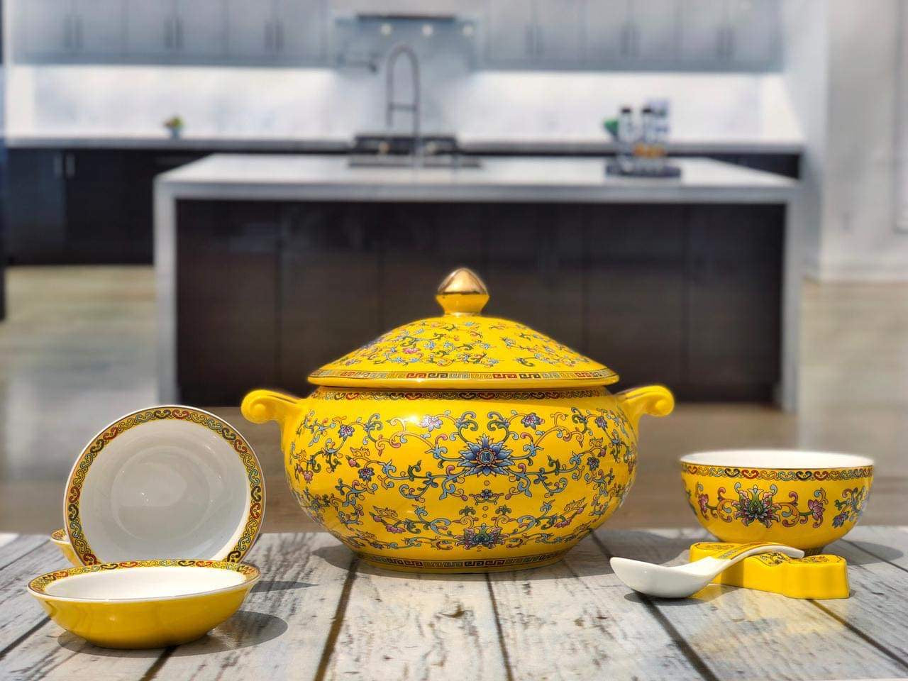 70 Pcs Bright Future Gold-Plated Italian Dinner Set šāØ