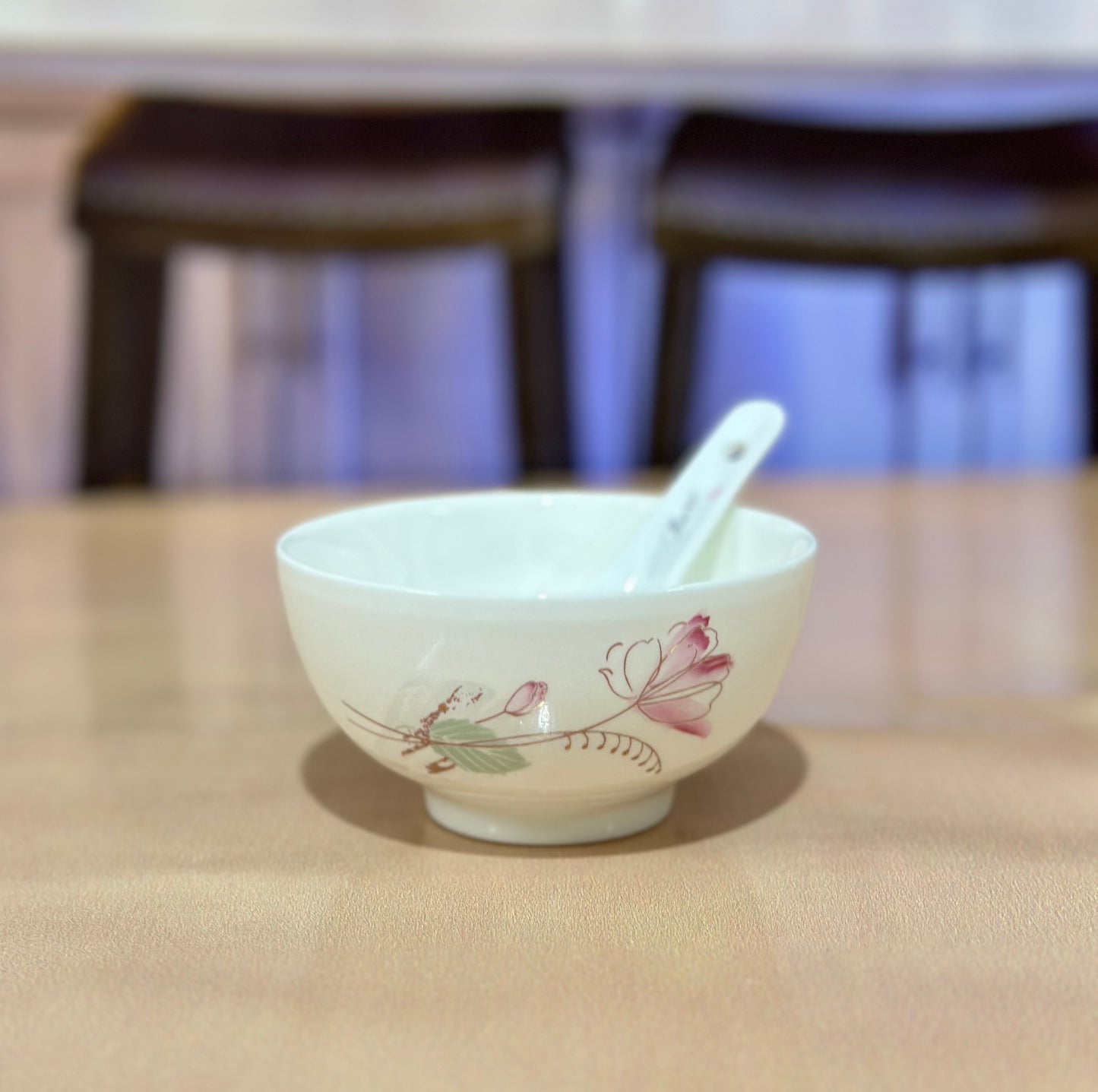 Charming - 8pcs Bone China Soup Bowls with Spoons πΈ