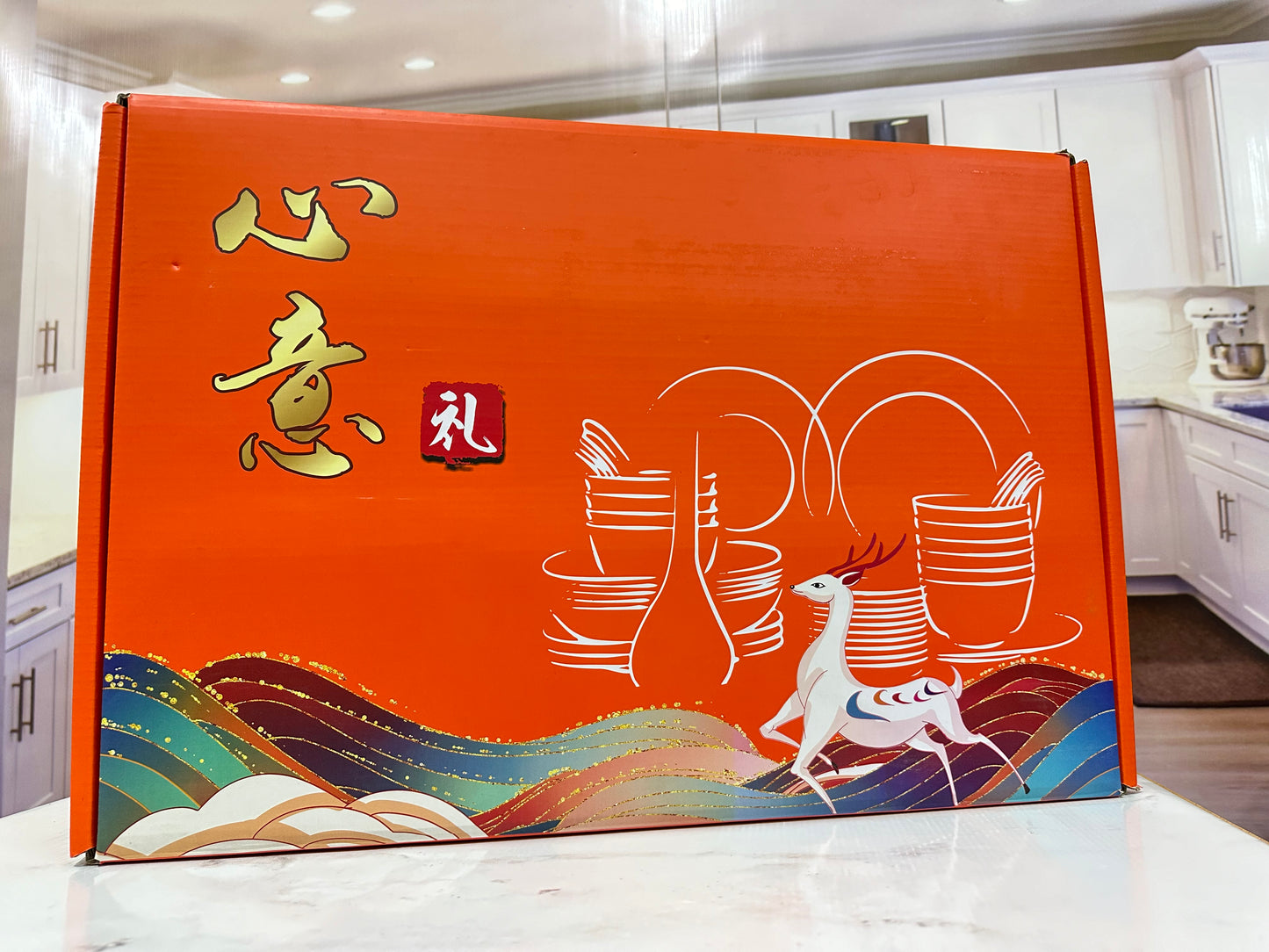 Purple Horizon Serenity - 48 Pcs Bone China Chinese Dinner Set β¨