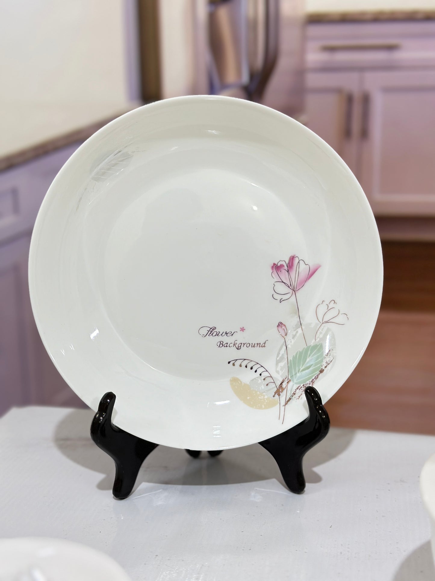 46 Pcs Bone China Flower Chinese Soup Set πΈβ¨