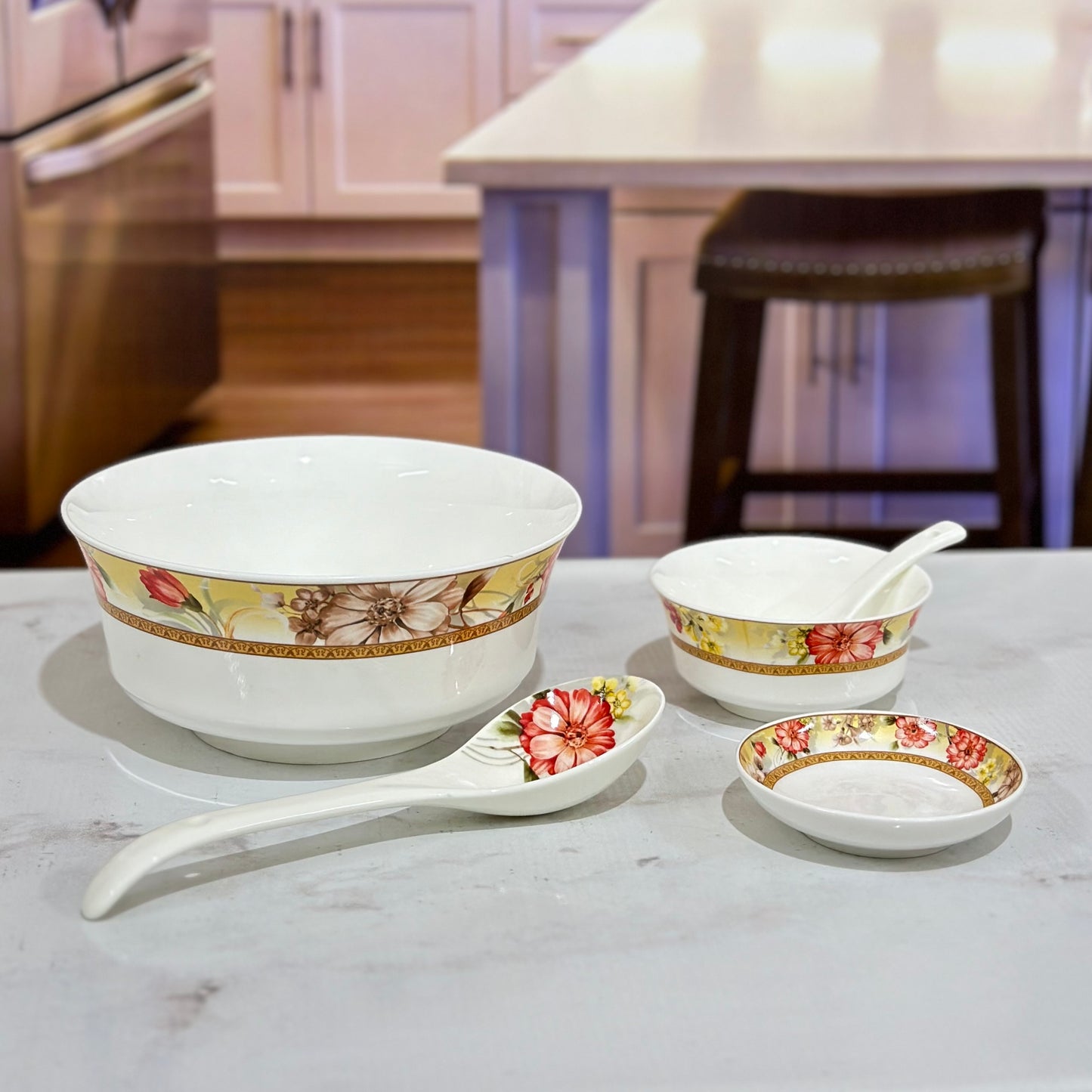 56pcs Super Bone China Chinese Dinner Set with Cake Platter ππ°