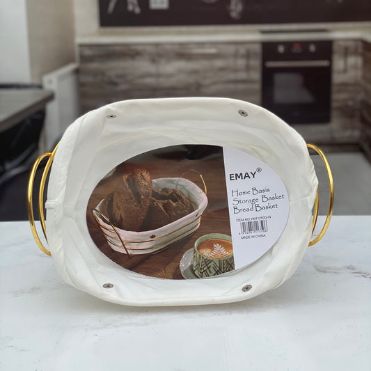 Elegant 24K Gold Plated Metal Bread Basket -πβ¨
