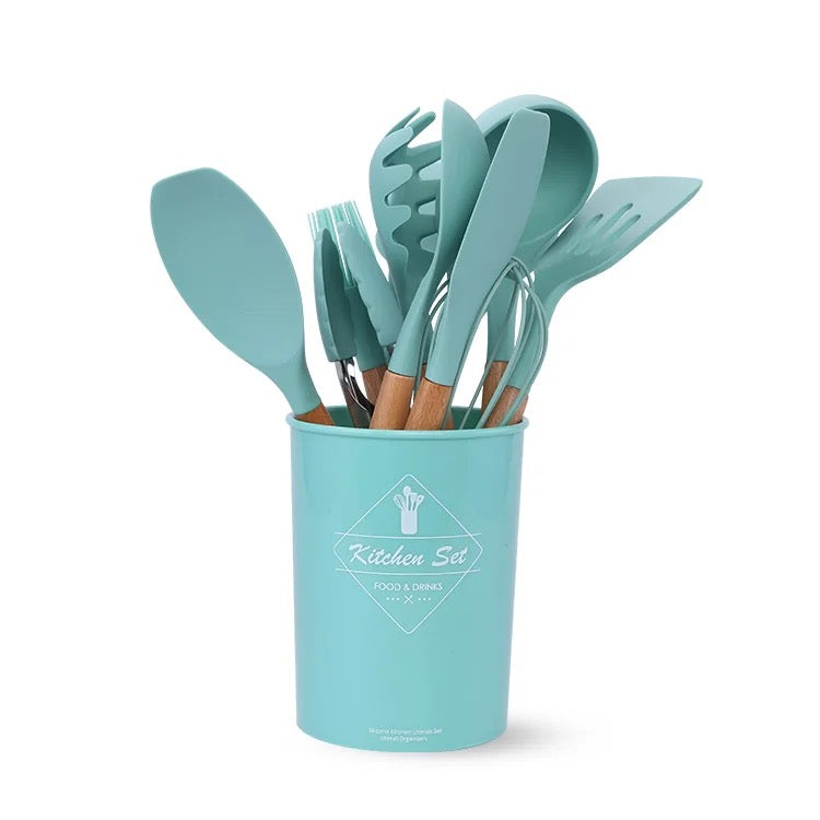 12 pcs- Silicon Cooking Utensil Set- Culinary Mastery π³π