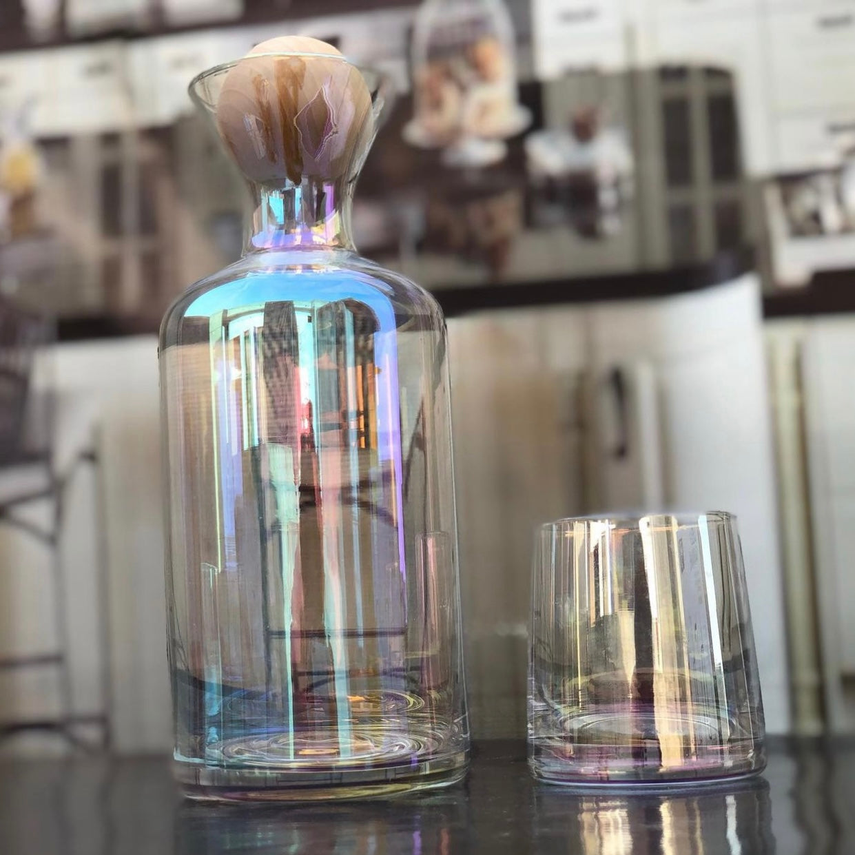 7 Pcs Rainbow Shade Turkey Glass Water Set