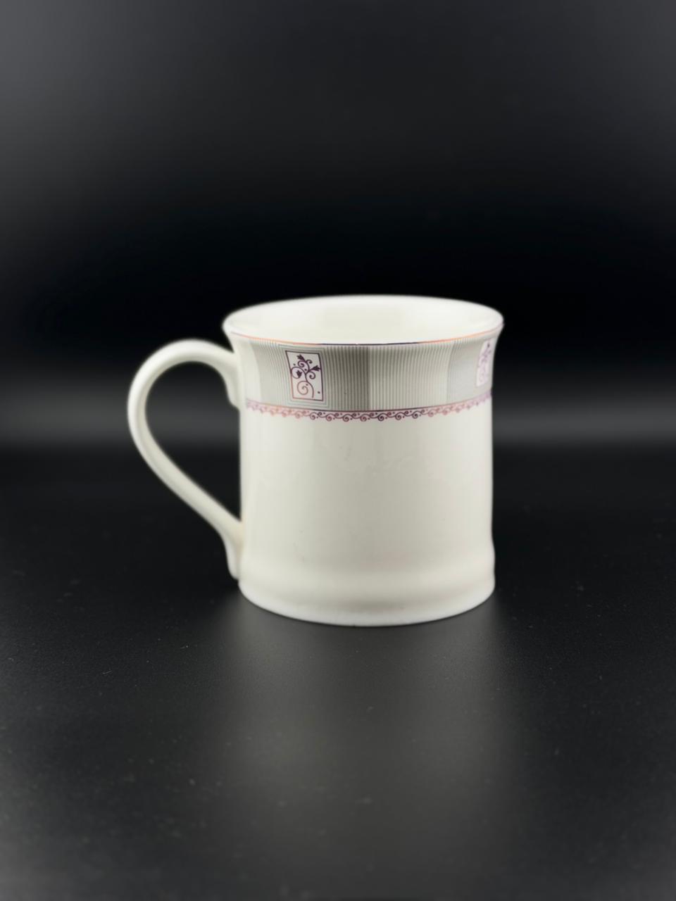 6 Pcs Flared Rim Super Bone China Mug Set ✨