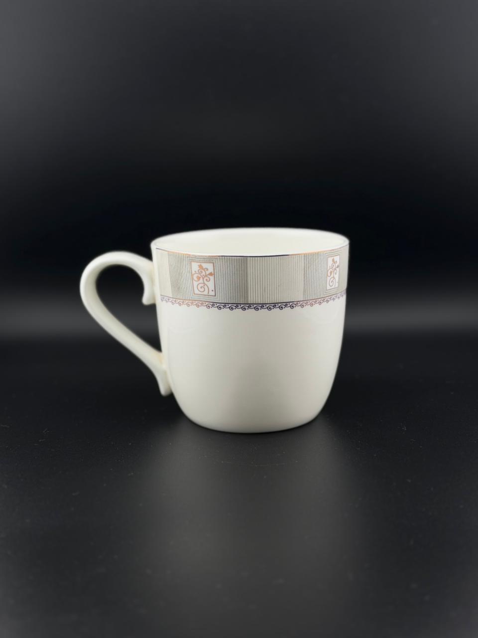 6 Pcs Tapered Bell Super Bone China Mug Set ✨