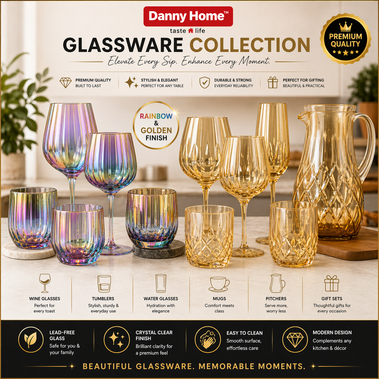 Danny Home Premium Glassware 🍷 – Ace Crockery
