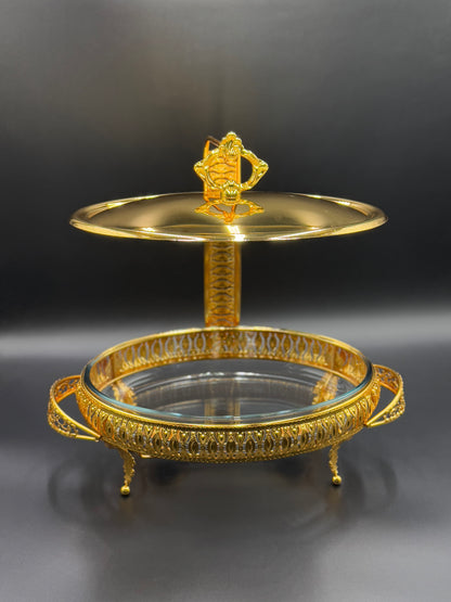 3L Oval Golden Buffet Dish with Hanging ✨