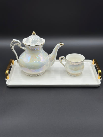 8 Pcs Elegant Rainbow Shade Tea Set With Tray ☕️