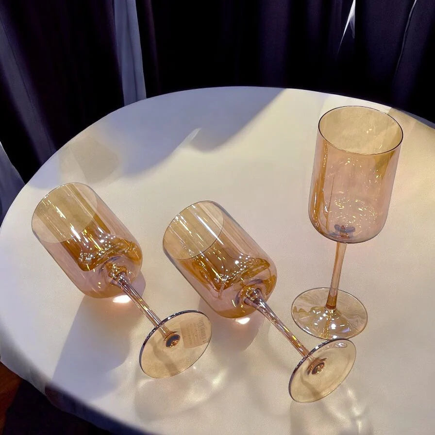 4 Pcs Danny Home Slim Golden Wine Glass Set