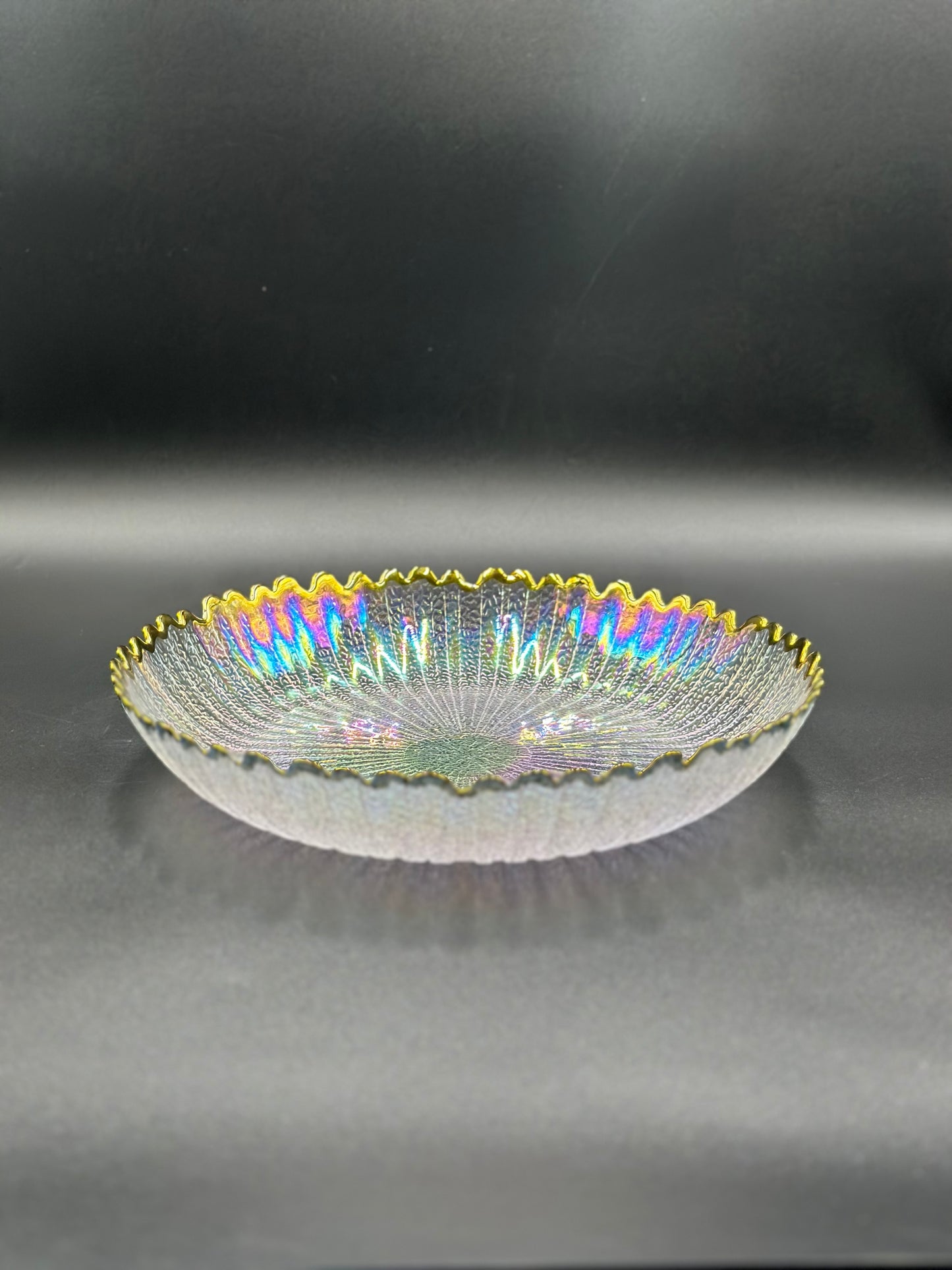 Rainbow Glass Round Turkish Platter 💫