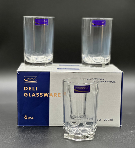 6 Pcs DELISOGA Fine Glass Set 🥂✨