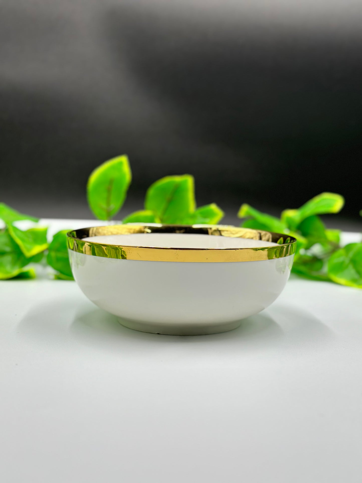 Decent Gold Rim Fine Bone China Serving Bowl 🥣✨