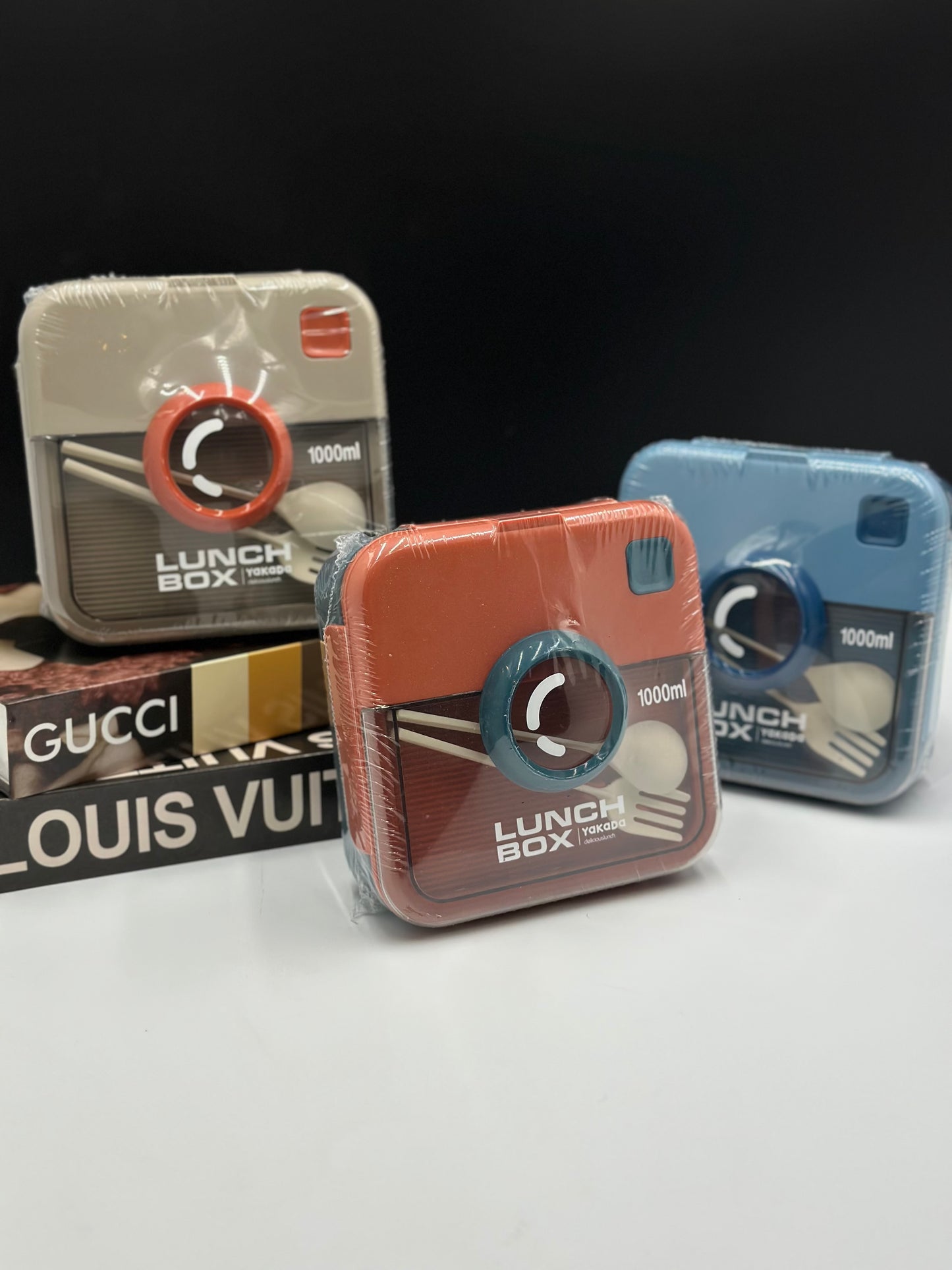 Retro Camera Lunch Box with Cutlery – 1000ml