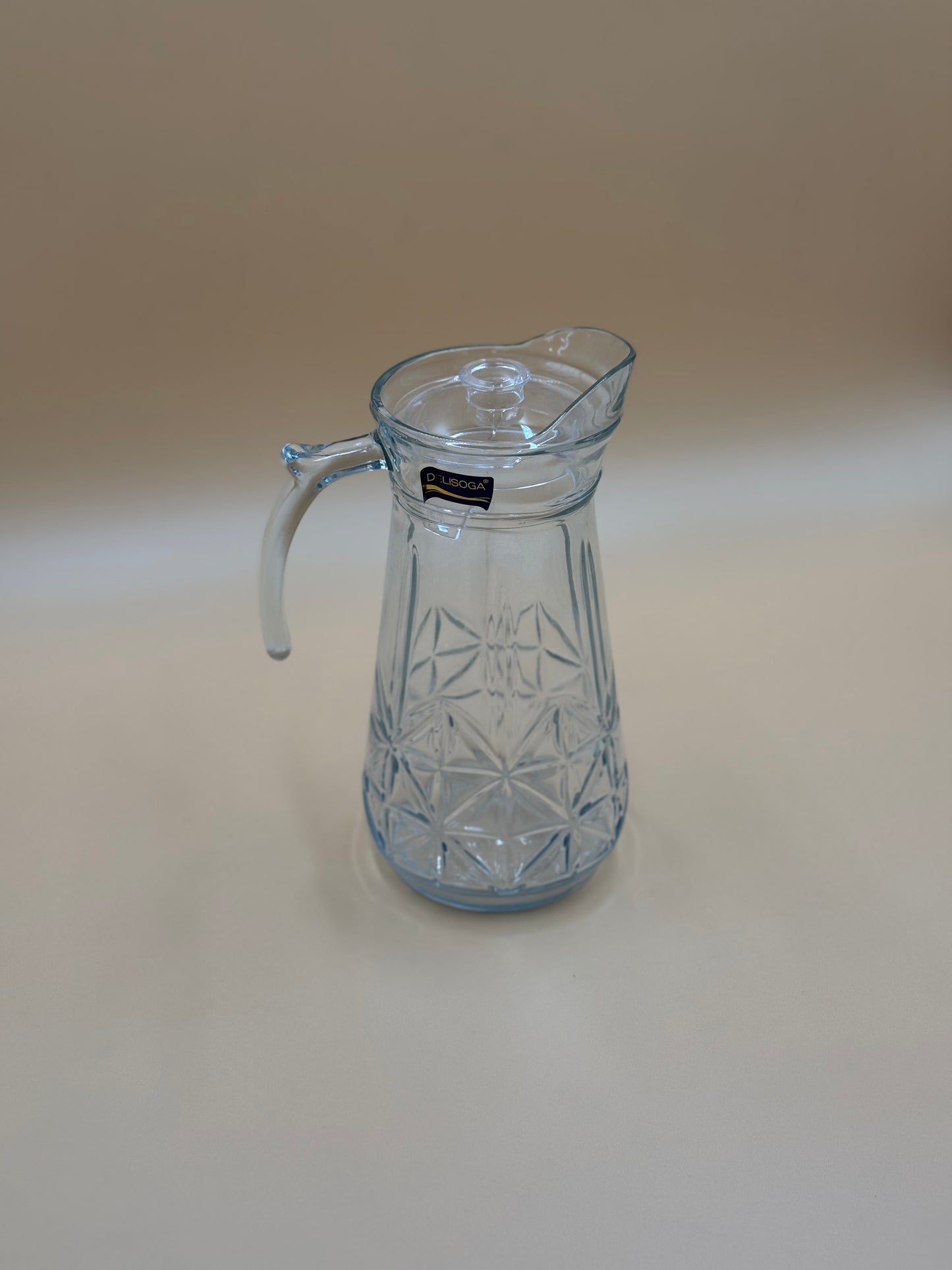 1700 ML DELISOGA Fine Textured Glass Water Jug with Lid✨