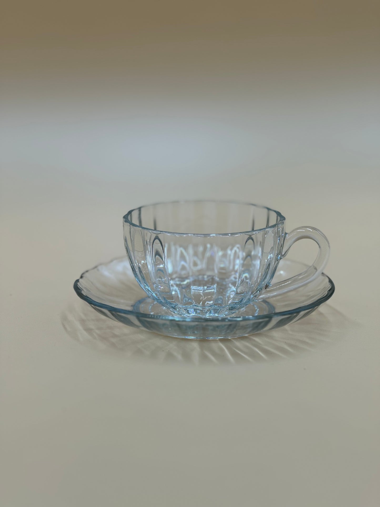 12 Pcs DELISOGA Fine Textured Glass Cup & Saucer Set ☕️✨