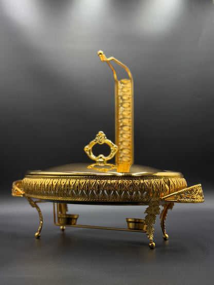 3L Oval Golden Buffet Dish with Hanging ✨
