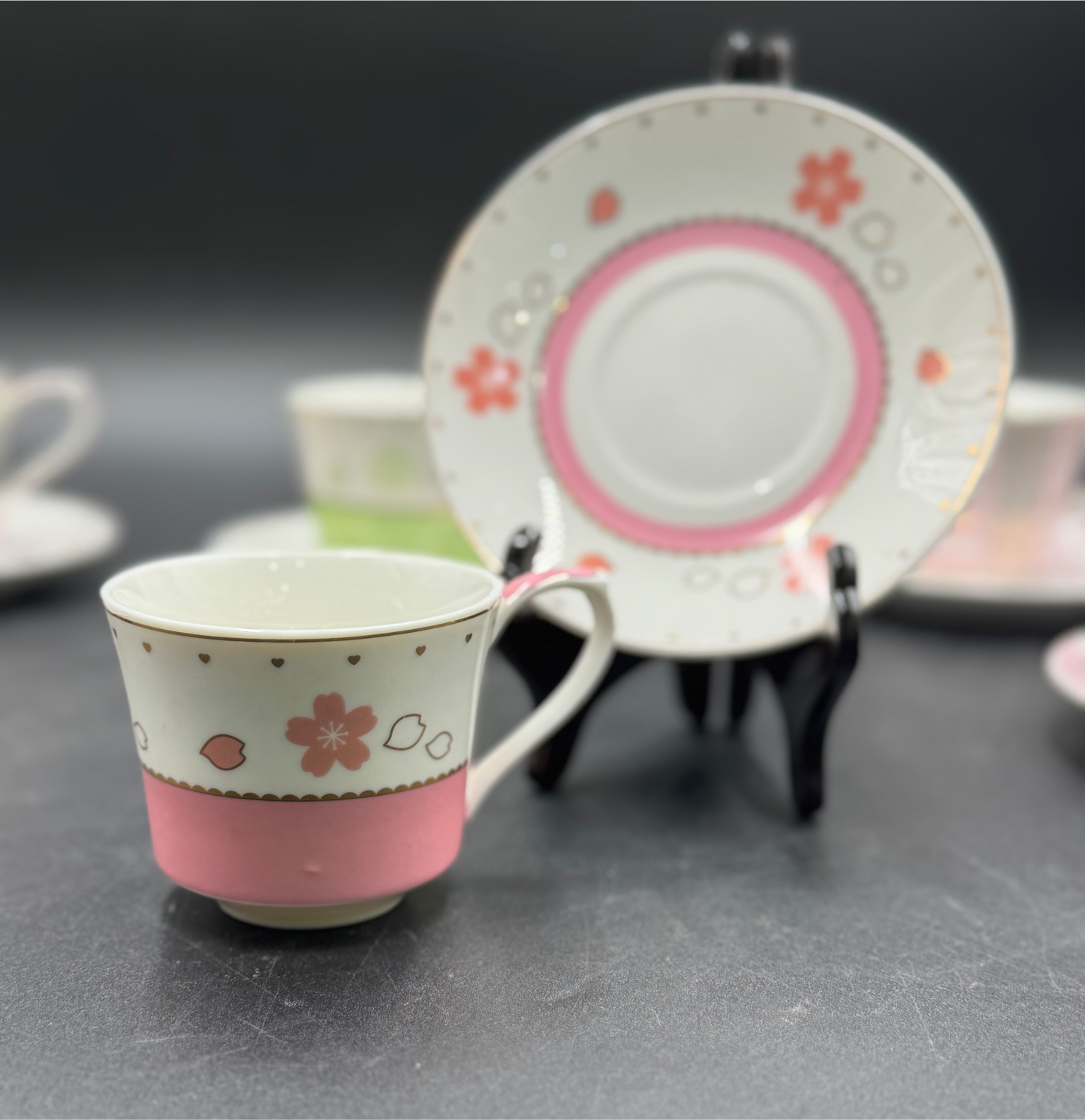 12 Pcs Flower Fine Bone China Cup & Saucer Set ☕️🌸