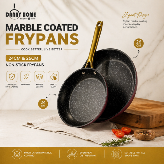 Danny Home Marble Coating Non-Stick Fry Pan🍳