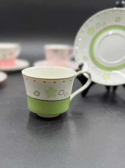 12 Pcs Flower Fine Bone China Cup & Saucer Set ☕️🌸