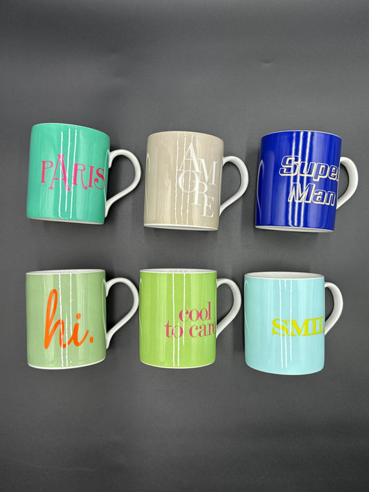 6 Pcs Cool Mugs Set