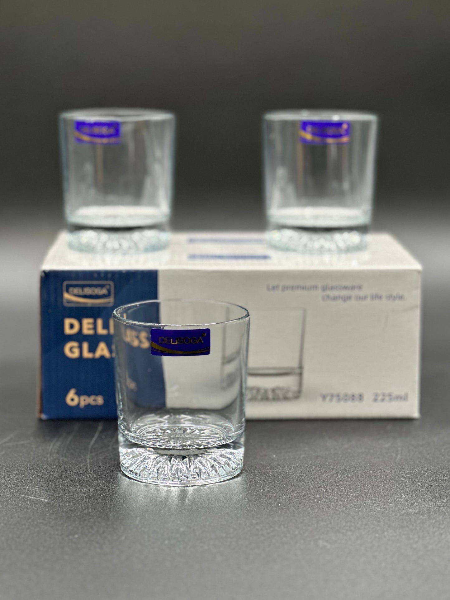 6 Pcs DELISOGA Fine Glass Set 🥂✨