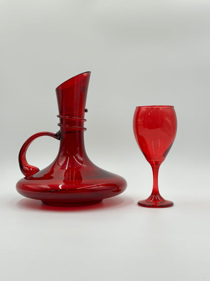 7 Pcs Special Red Turkey Glass Stylish Water Set