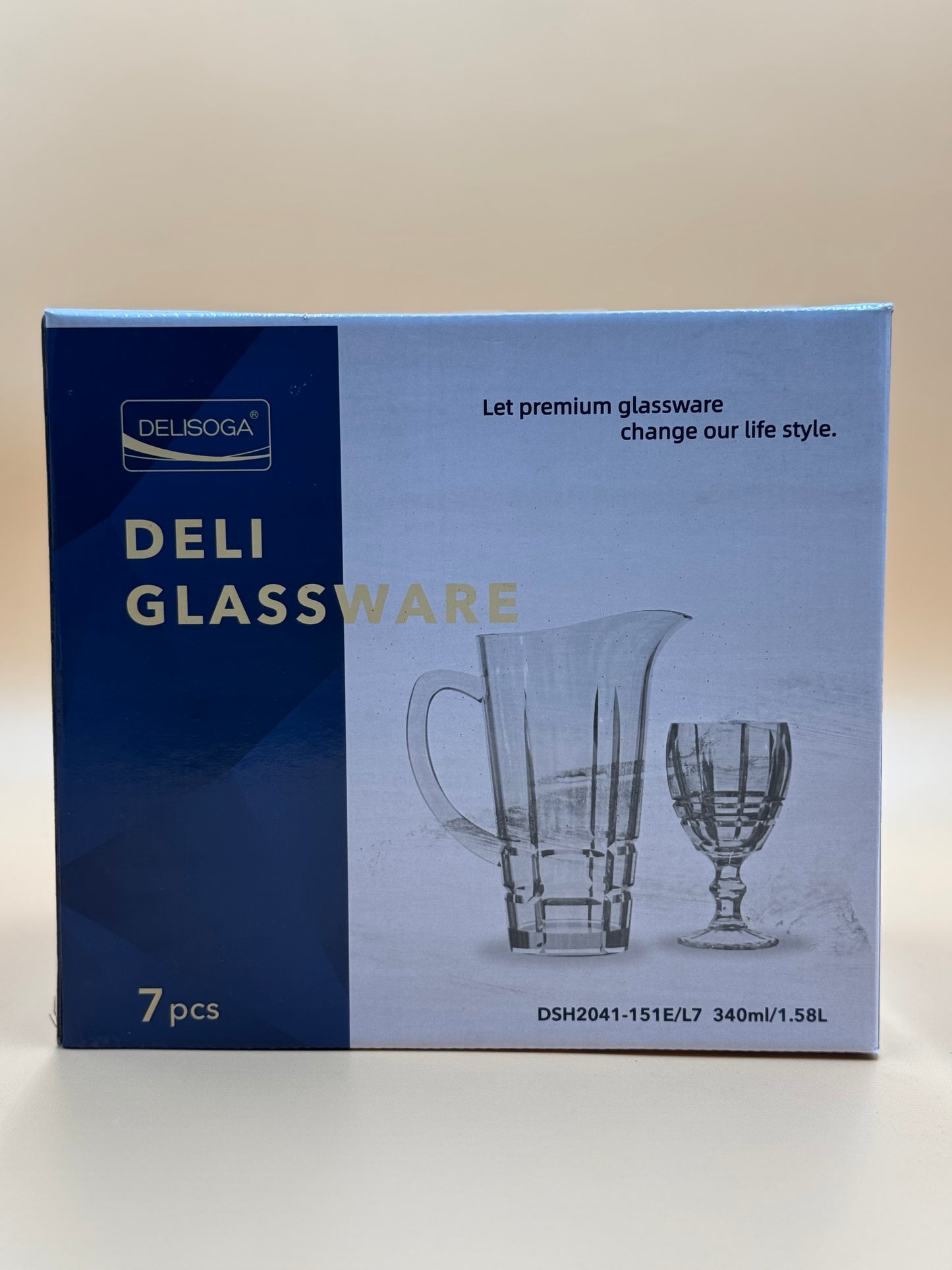 7 Pcs DELISOGA Fine Wine Glass Water Set 🥂✨