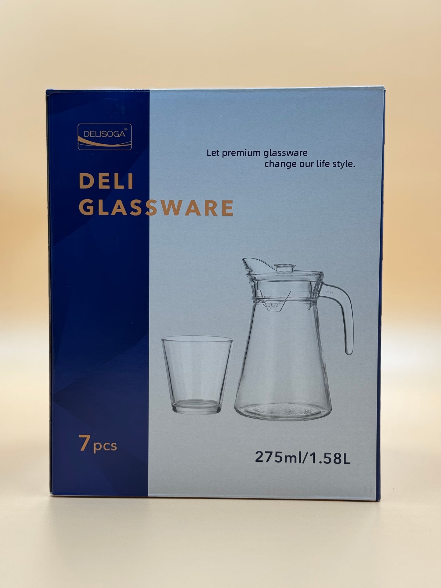 7 Pcs DELISOGA Fine Glass Water Set 🥃✨