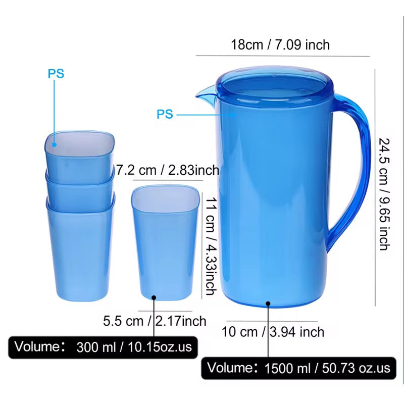 5 Pcs Acrylic Water Set – Elegant, Durable & Vibrant 💧