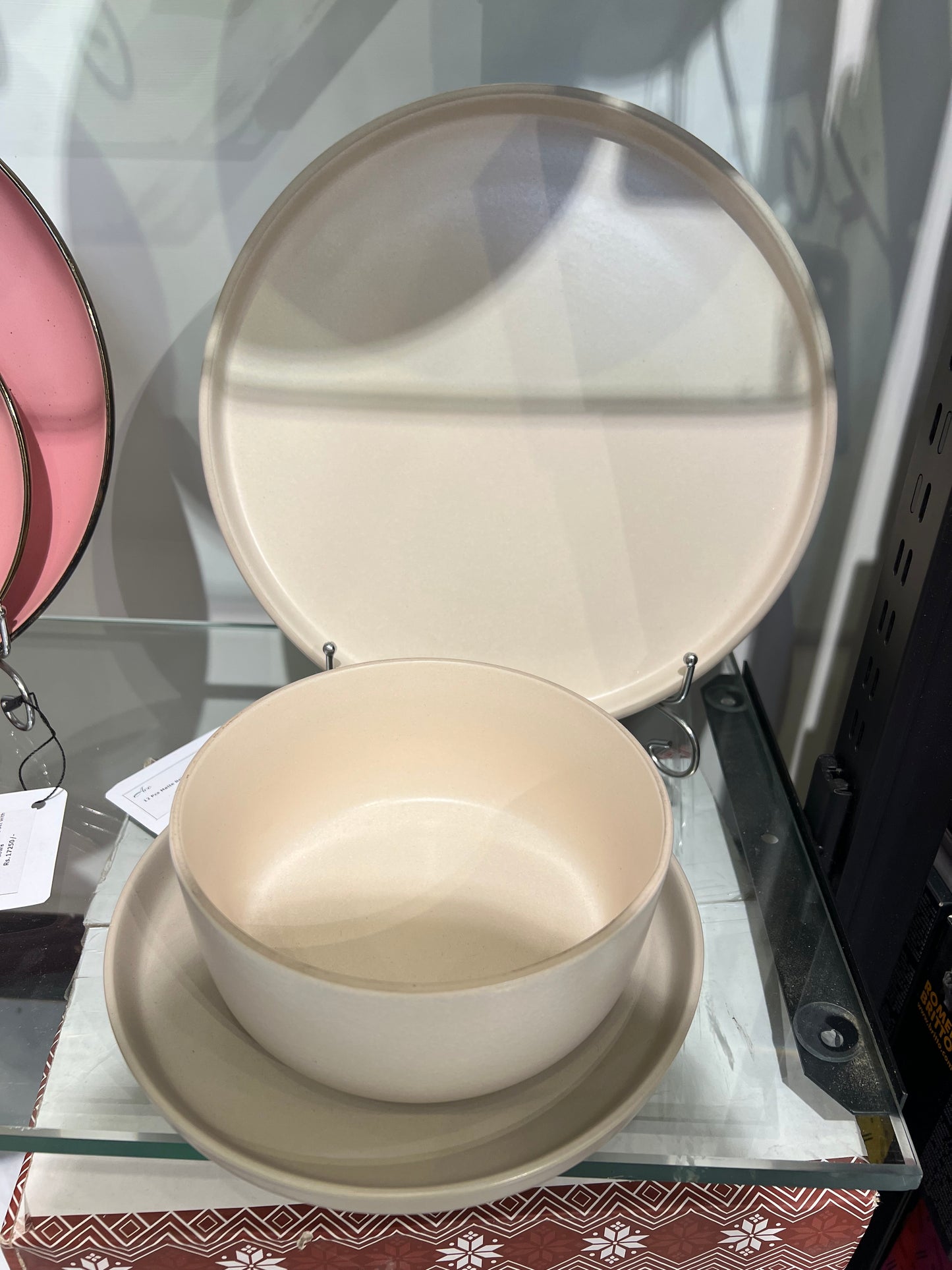 12 Pcs Matte Beige Glazed Stoneware Breakfast Set ✨