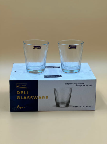 6 Pcs DELISOGA Fine Glass Set 🥂✨