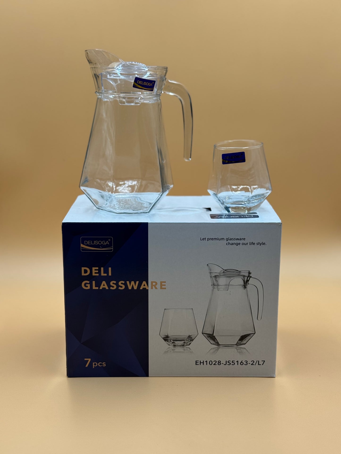 7 Pcs DELISOGA Fine Glass Water Set 🥃✨