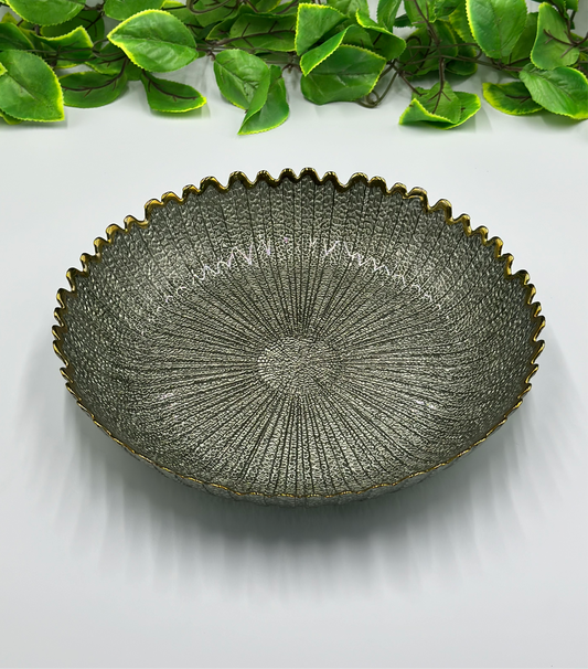 Greyish-Green Glass Round Turkish Platter 🪐